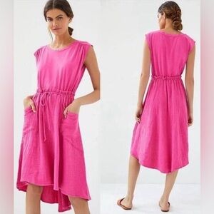 Daily Practice by Anthropologie Fuchsia Everyday Tee Dress,Size-Small